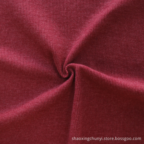 Schwergewichtige weiche und dehnbare Sportjacke Hem Hoodie Manschettenmaterial 65% Poly 35% Baumwolle 2x2 Rippengestrickstoff